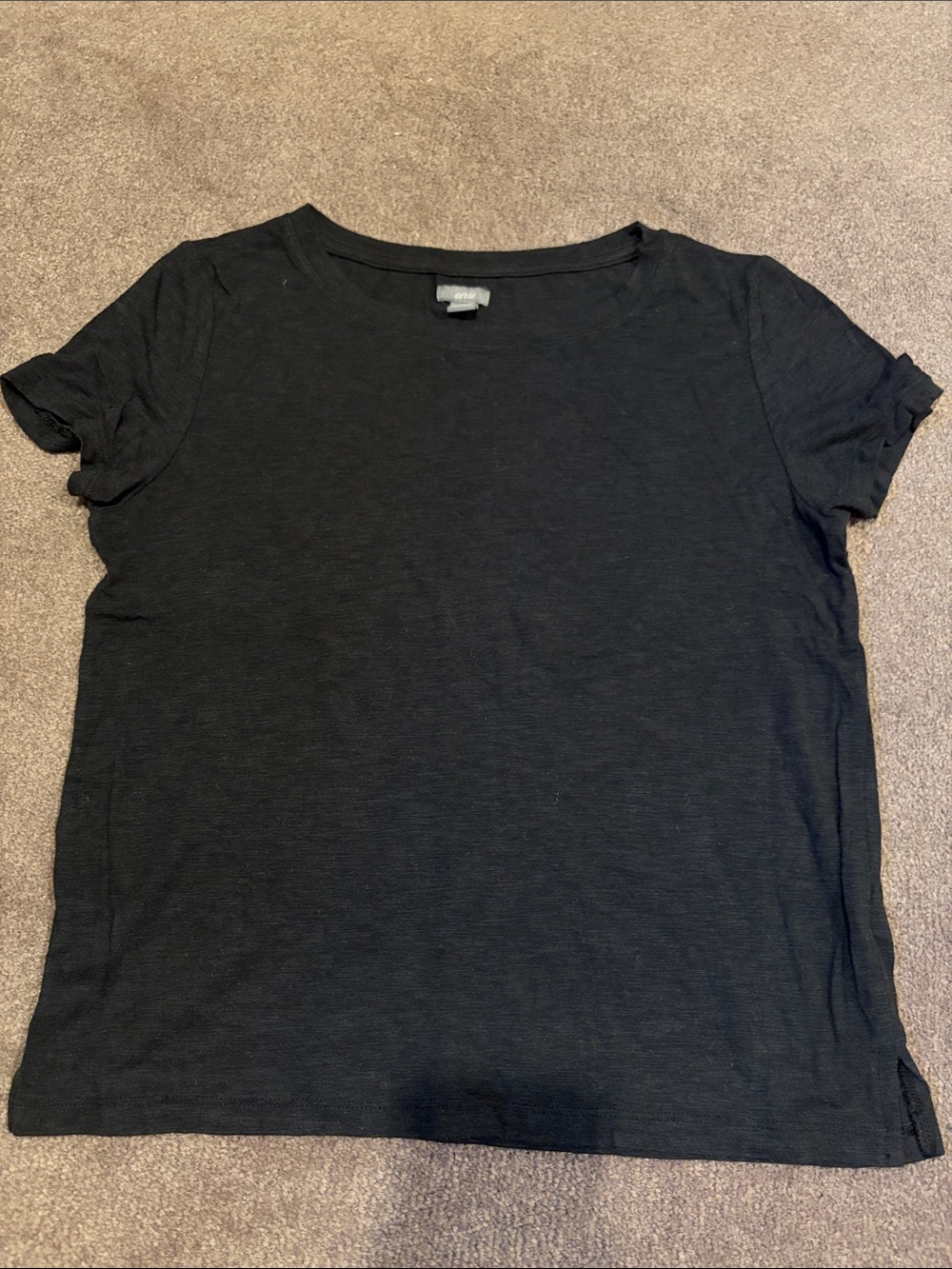 aerie Black Short Sleeve Crew Tee